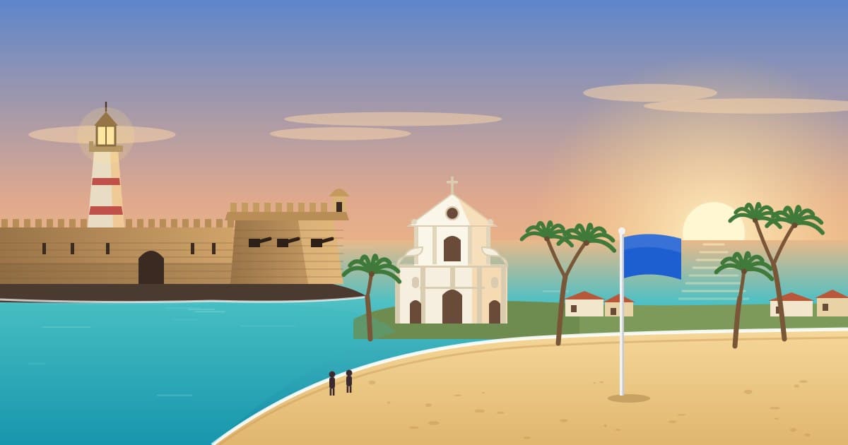 Ghoghla Beach in Diu Was One of India's First Eight Blue Flag Beaches in October 2020, on an Island With a Portuguese Fort Begun in 1535 and a Church Consecrated in 1610