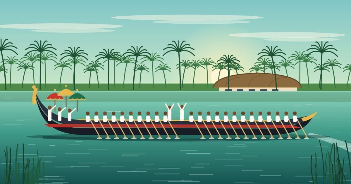 A Snake Boat Won the 2026 Nehru Trophy by 0.12 Second on Alappuzha's Punnamada Lake, in Backwaters Where Rice Grows Below Sea Level
